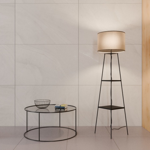 Stolik kawowy okrągły ze szklanym blatem LOFT AKCENT Stolik kawowy okrągły ze szklanym blatem LOFT AKCENT